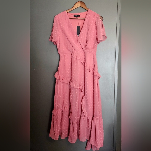 Lulu's next to you ruffle dress NWT swiss dot size medium new with tags - Picture 6 of 13